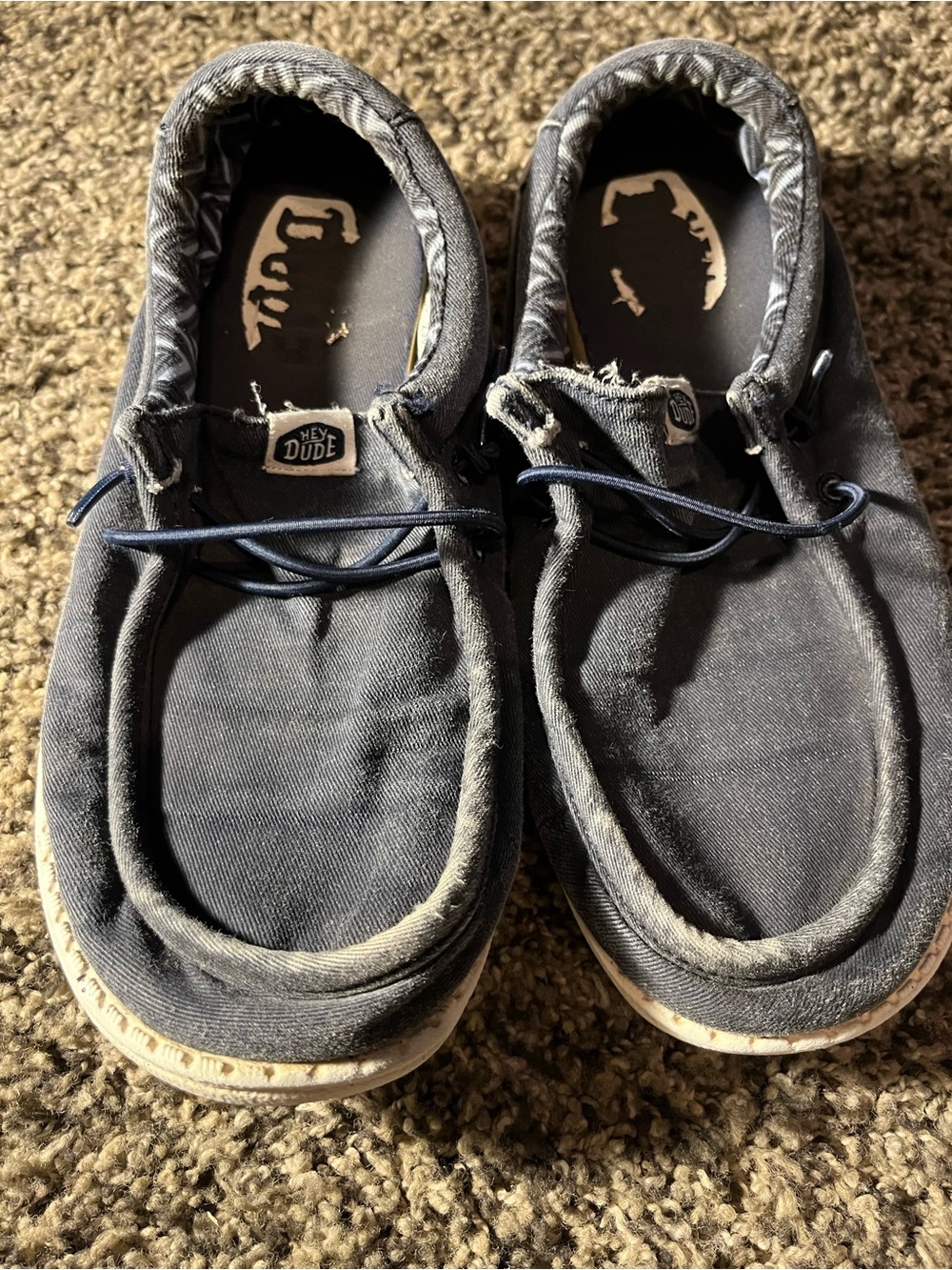 Hey Dude youth Dark Blue Canvas Slip-On Shoes